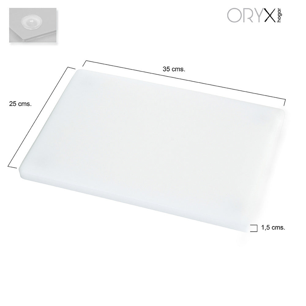Tabla cortar polietileno 35x25x1,5 cm  color  blanco