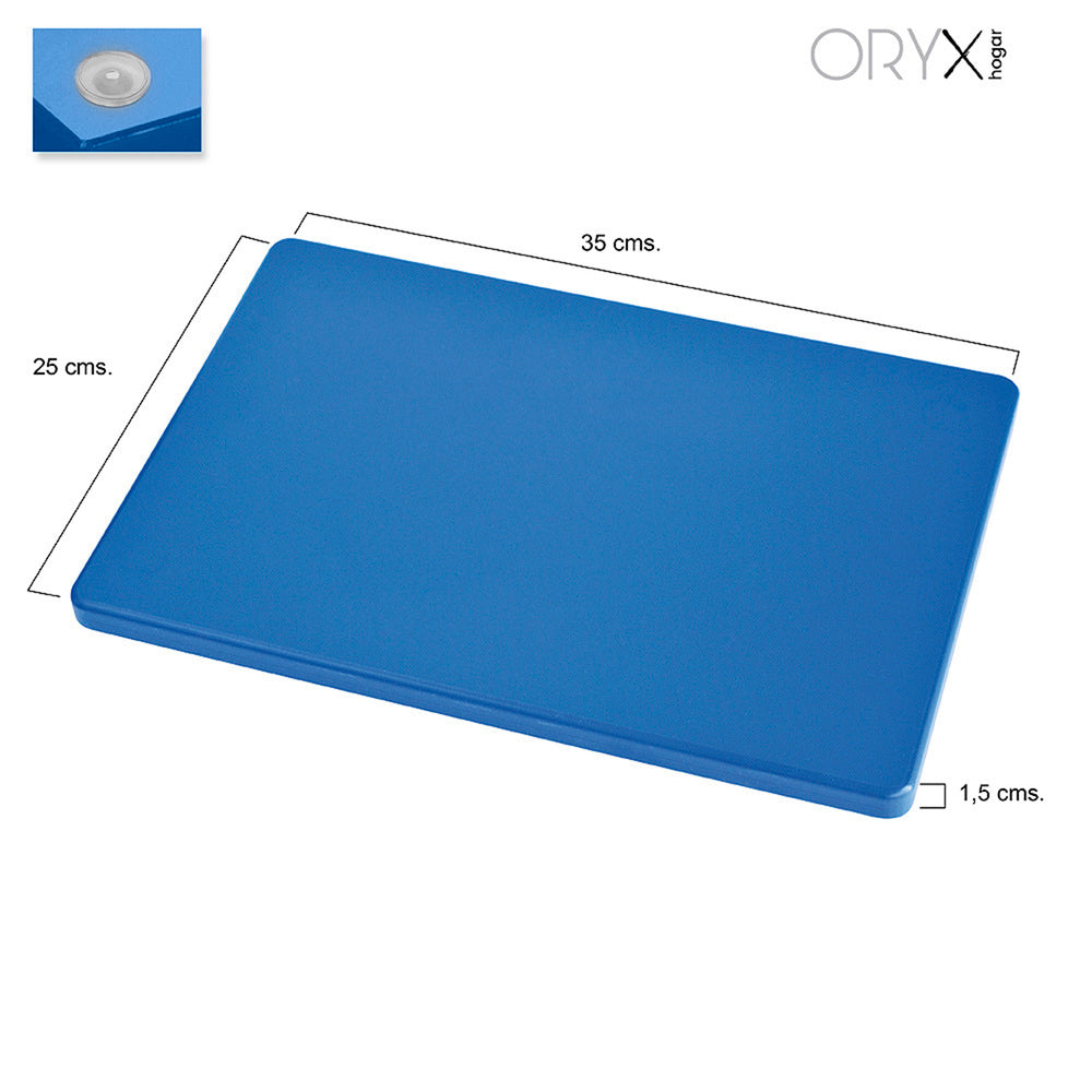 Polyethylene cutting board 35x25x1.5 cm blue