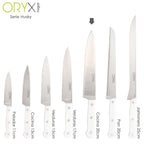 Cuchillo husky cocina 20 cm hoja acero inoxidable, cuchillo carne, cuchillo pescado, cuchillo chef, mango ergonómico blanco