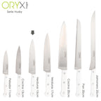 Cuchillo husky verduras 15 cm hoja acero inoxidable, cuchillo verduras, cuchillo cortar verduras mango ergonómico blanco