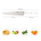 Cuchillo husky verduras 17 cm hoja acero inoxidable, cuchillo verduras, cuchillo cortar verduras mango ergonómico blanco