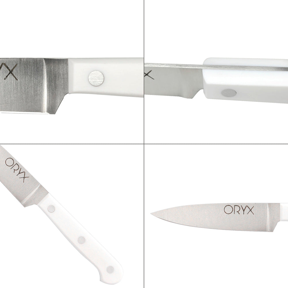 Cuchillo husky verduras 17 cm hoja acero inoxidable, cuchillo verduras, cuchillo cortar verduras mango ergonómico blanco
