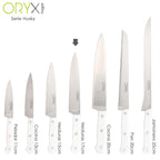 Cuchillo husky verduras 17 cm hoja acero inoxidable, cuchillo verduras, cuchillo cortar verduras mango ergonómico blanco