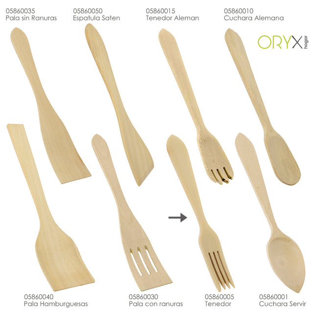 Tenedor cocina madera oryx 30 cm