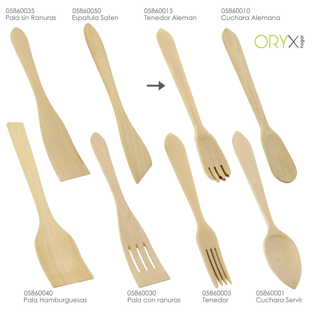 Oryx 30 cm German wood kitchen fork
