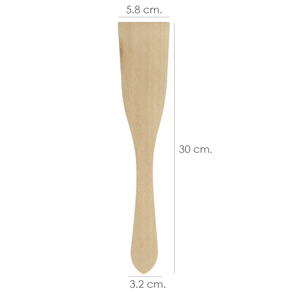 Espátula de cozinha em madeira Oryx de 30 cm sem ranhuras