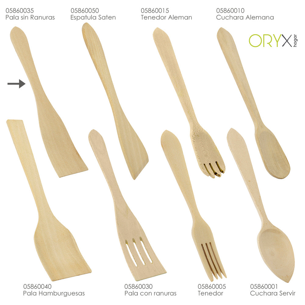 Oryx 30 cm wooden kitchen spoon, no slots