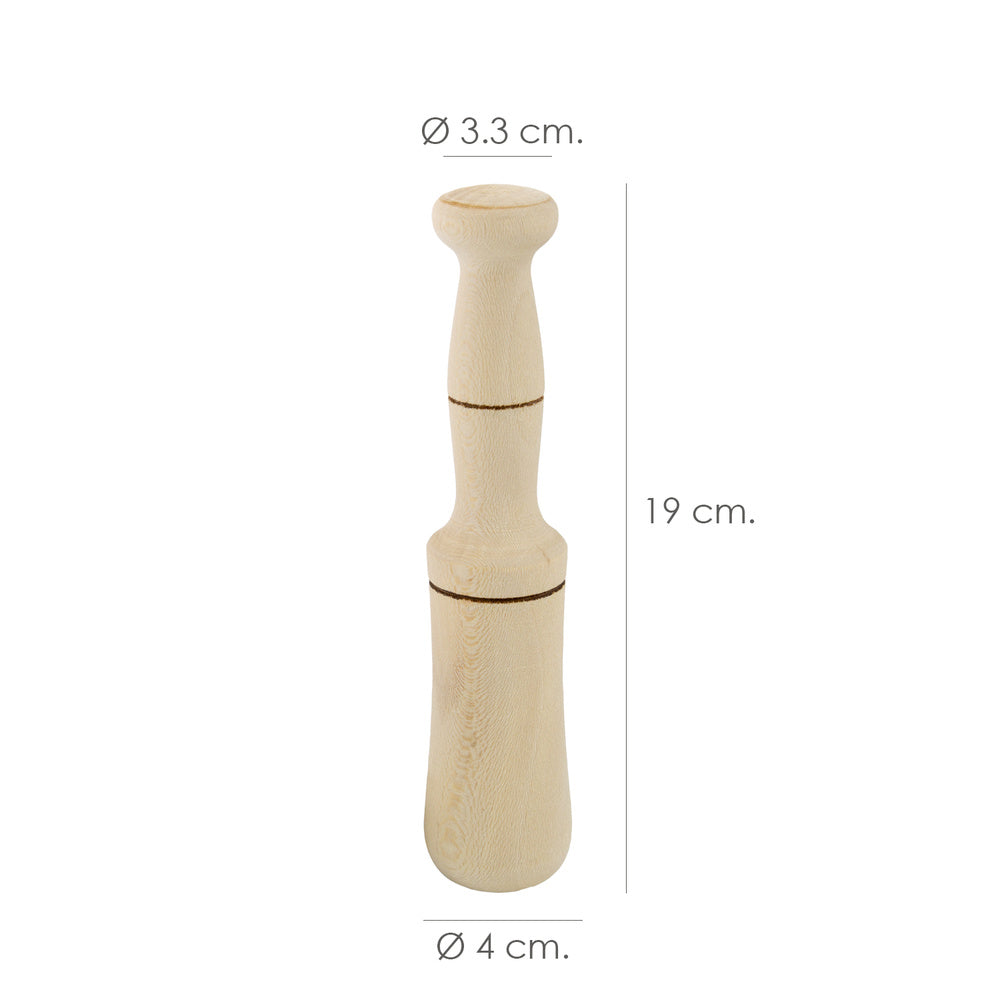 Oryx 19 cm wooden mortar and pestle