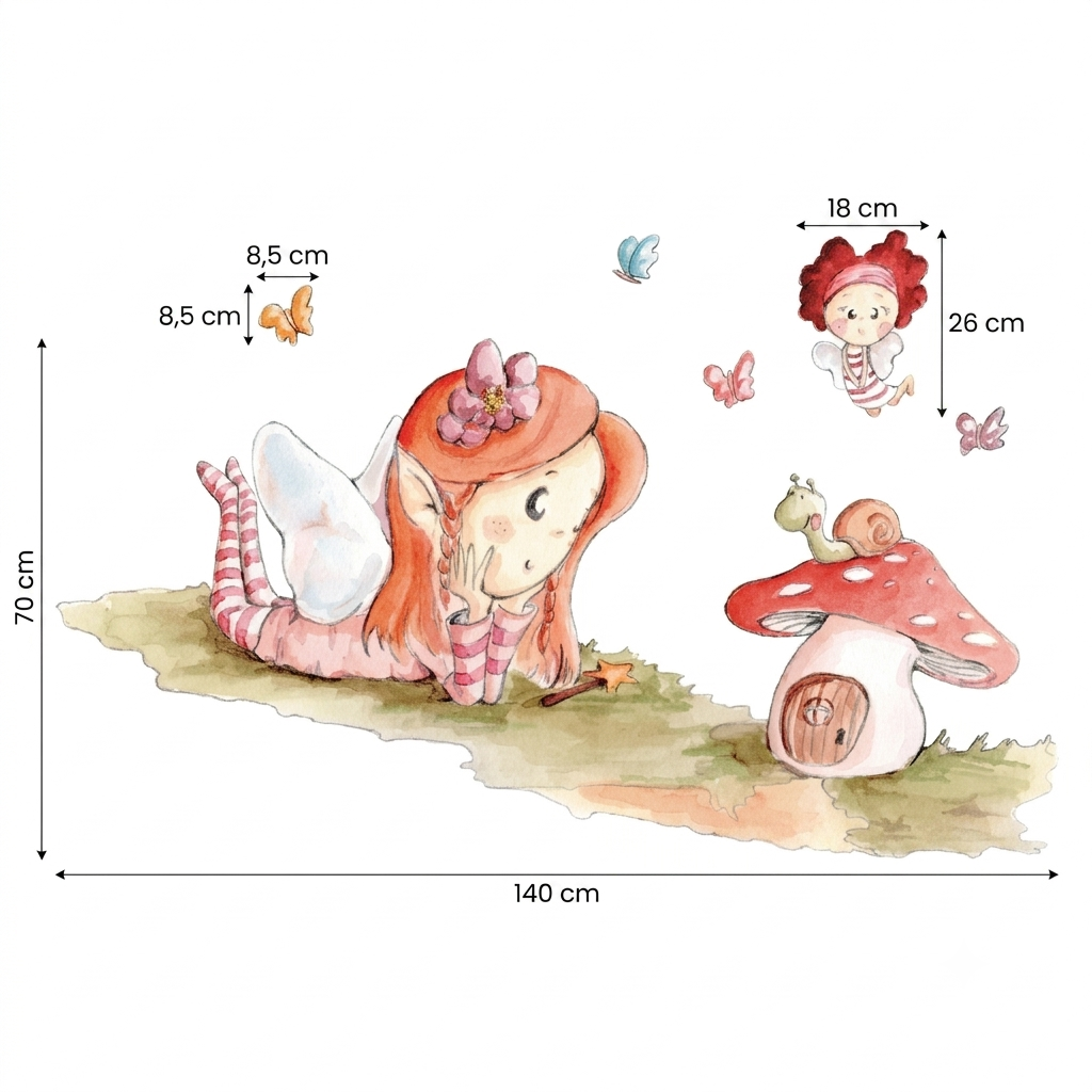 Decorative Fairy Wonderland Vinyl | Hand-painted