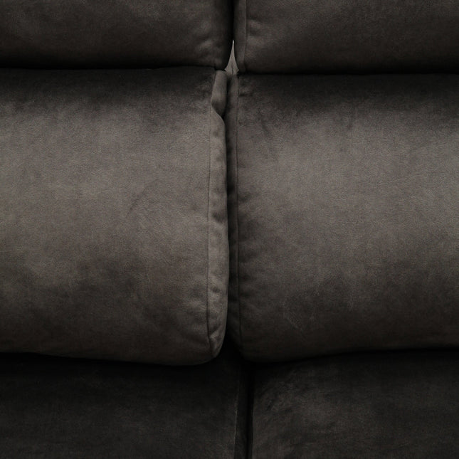 Sofá chaiselongue 3 plazas gris confort diario para el salón