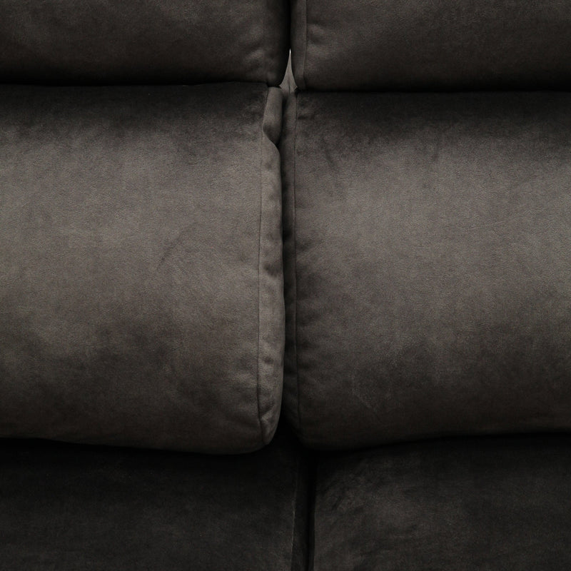 Sofá chaiselongue 3 plazas gris confort diario para el salón