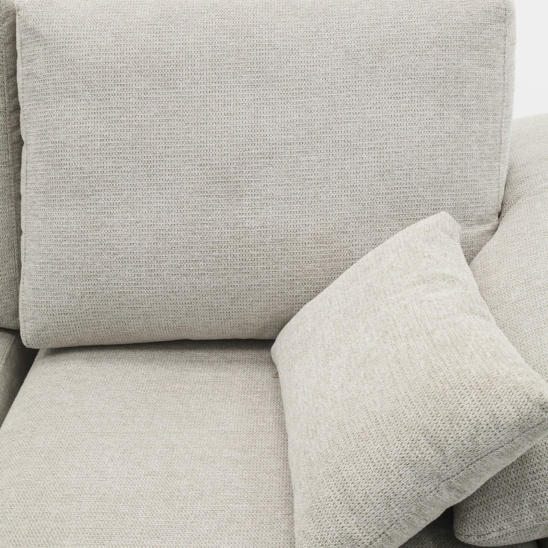 Sofá chaiselongue 3 plazas con asientos deslizantes