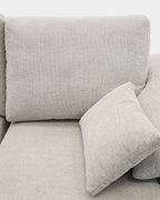 Sofá chaise longue de 3 lugares com assentos deslizantes