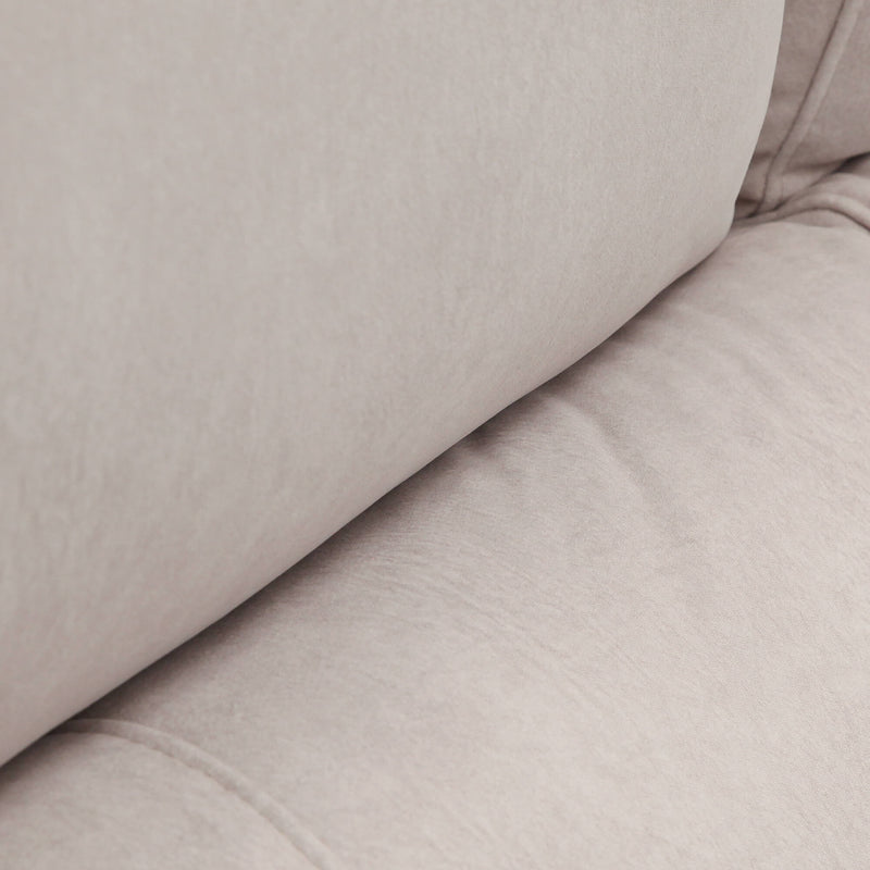 Sofá chaiselongue 3 plazas beige antimanchas para salón