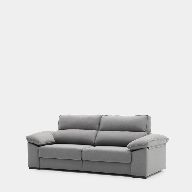 Sofá 3 Plazas Con Asientos Deslizantes | Gris Antracita