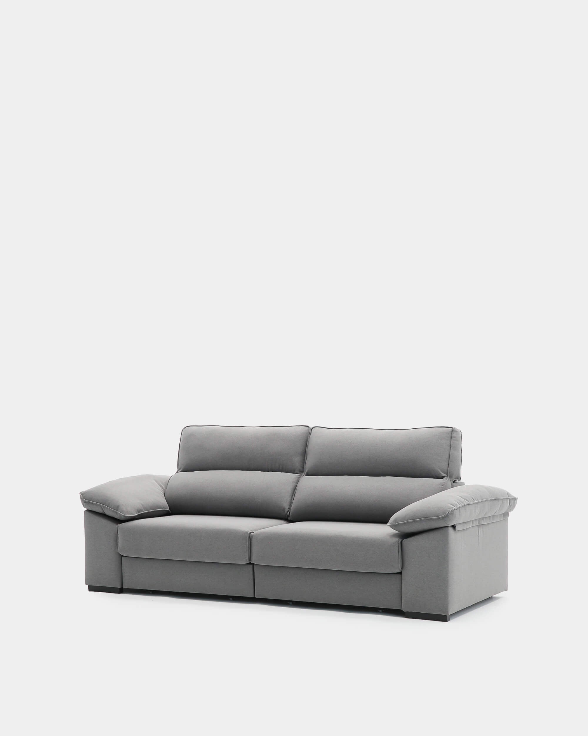 Sofá 3 Plazas Con Asientos Deslizantes | Gris Antracita