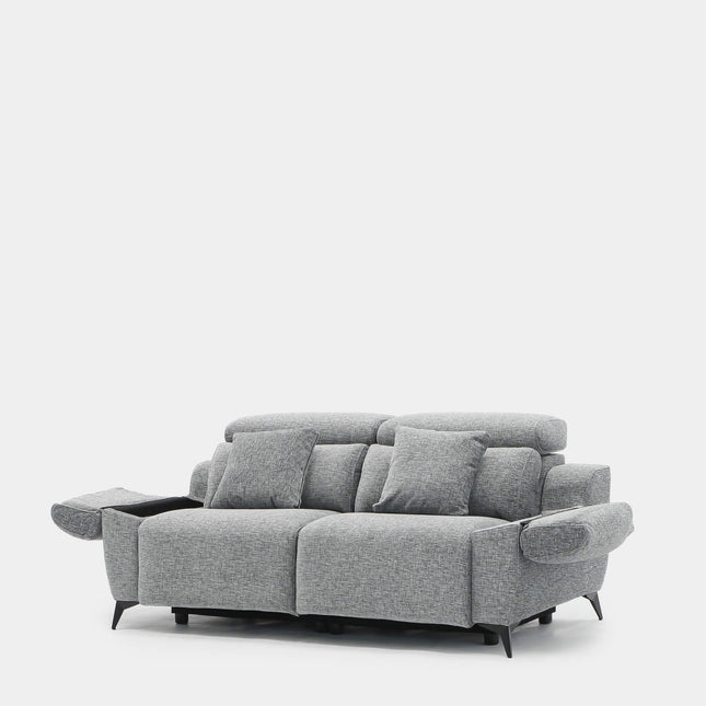 Sofá Erika 2 plazas relax compacto para salón pequeño | gris