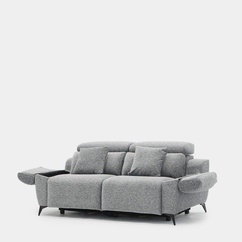 Sofá Erika 2 plazas relax compacto para salón pequeño | gris