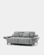 Erika 2-seater compact recliner sofa for small living rooms | grey