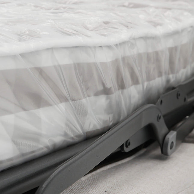 Sofá cama con apertura italiana y tapizado beige | 3 plazas