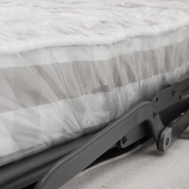 Sofá cama con apertura italiana y tapizado beige | 3 plazas