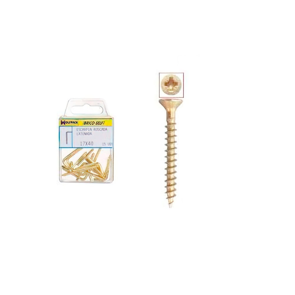 Tornillo cabeza plana pozidriv bicromatado 3,0x16 mm  30 unidades