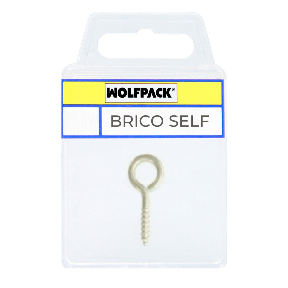Closed brass screw eye 18x50 mm 10 units
