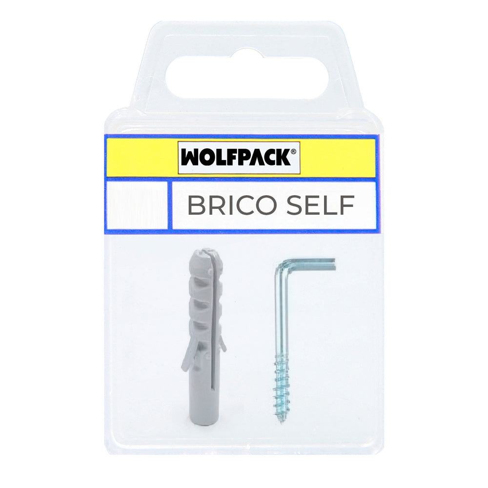 Wall plug No. 4 with 17x40 mm screw hooks, 10 units