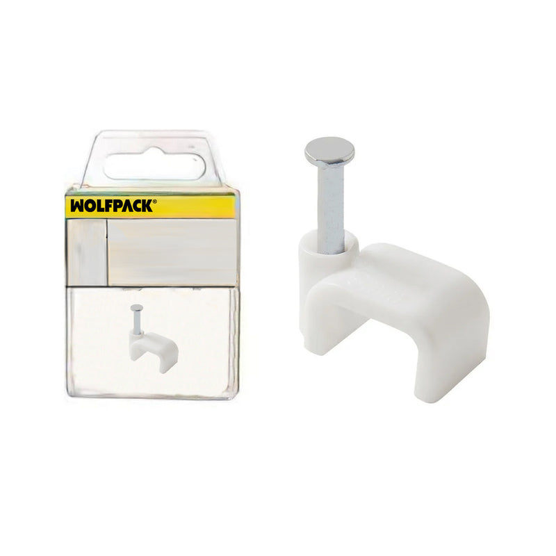 Grapilla plana cabeza redondeada 6 mm. blanca. 11 unidades