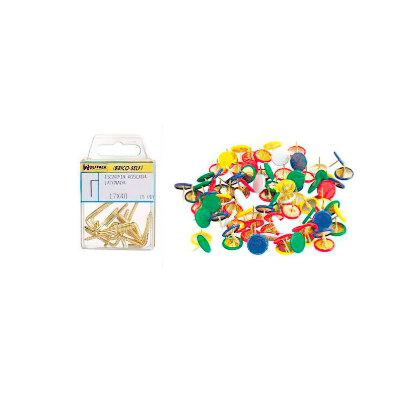 Chinchetas esmaltadas verdes para corcho | 35 unidades