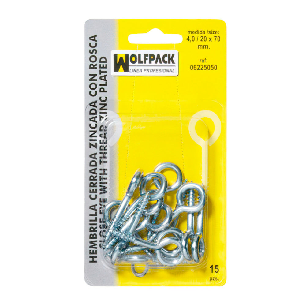 Closed eye screw 2.1 / 14 x 25 mm (50 pieces)
