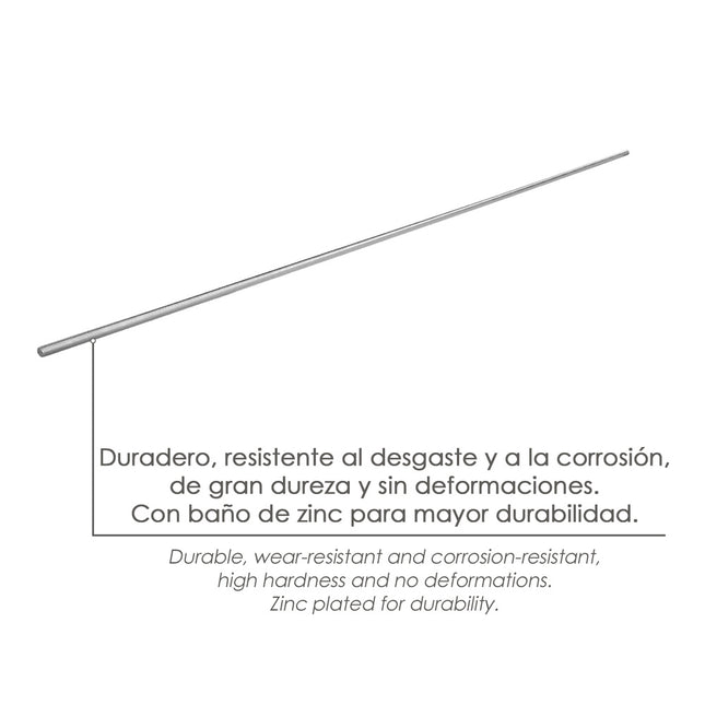 Varilla roscada zincada rosca M04 longitud 1 metro