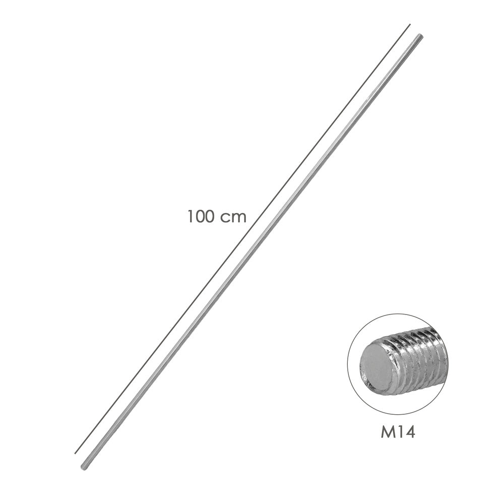 Zinc-plated threaded rod M14 thread 1 meter length