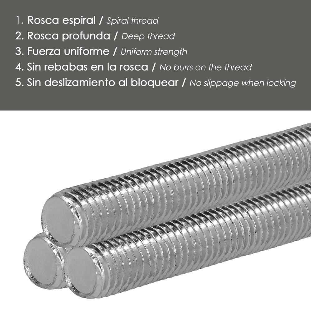 M24 threaded galvanized rod, 1 meter long