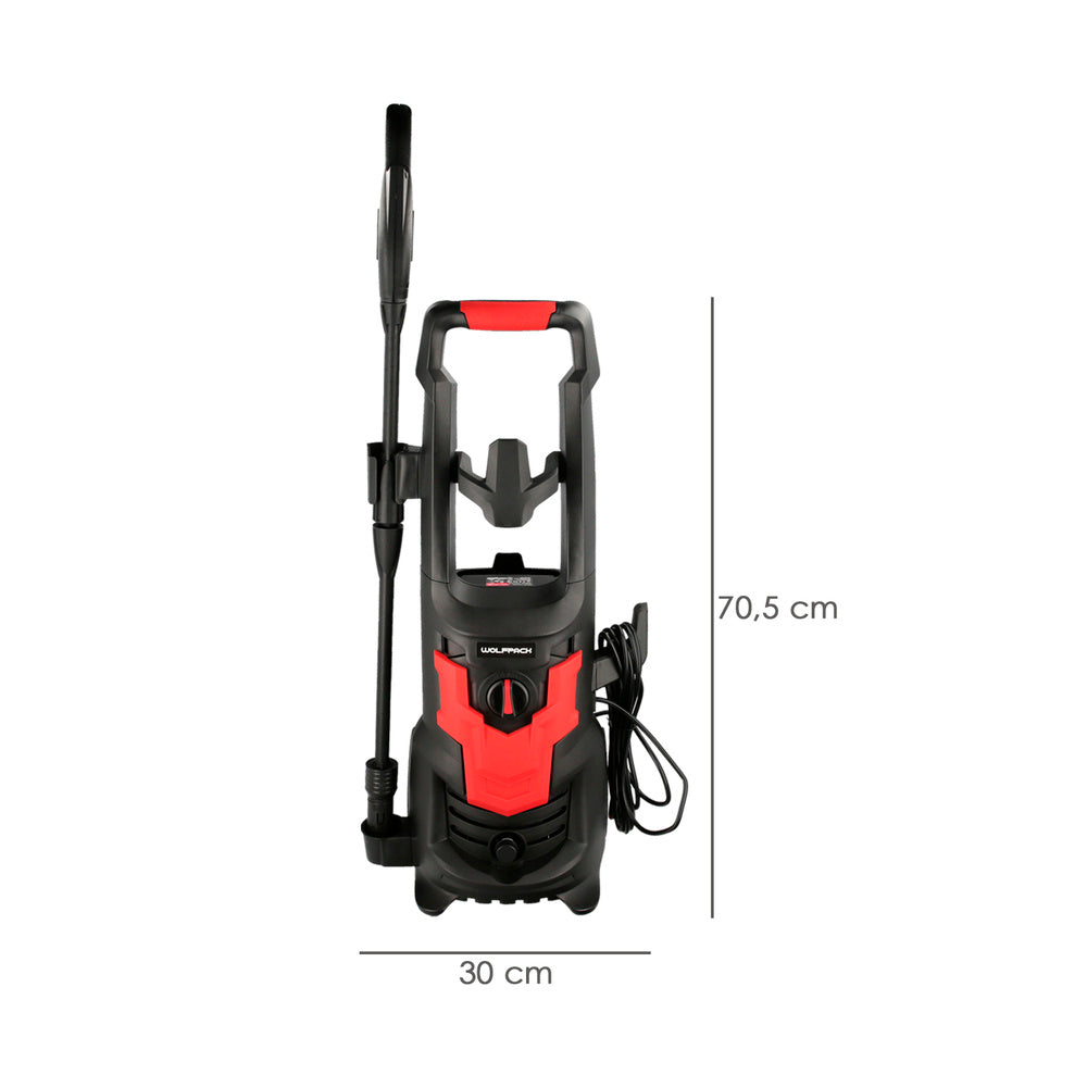 Hidrolimpiadora alta presión 135 bares 1.800 watt. Con accesorios. 330 litros / hora. Limpiadora de agua con deposito detergente