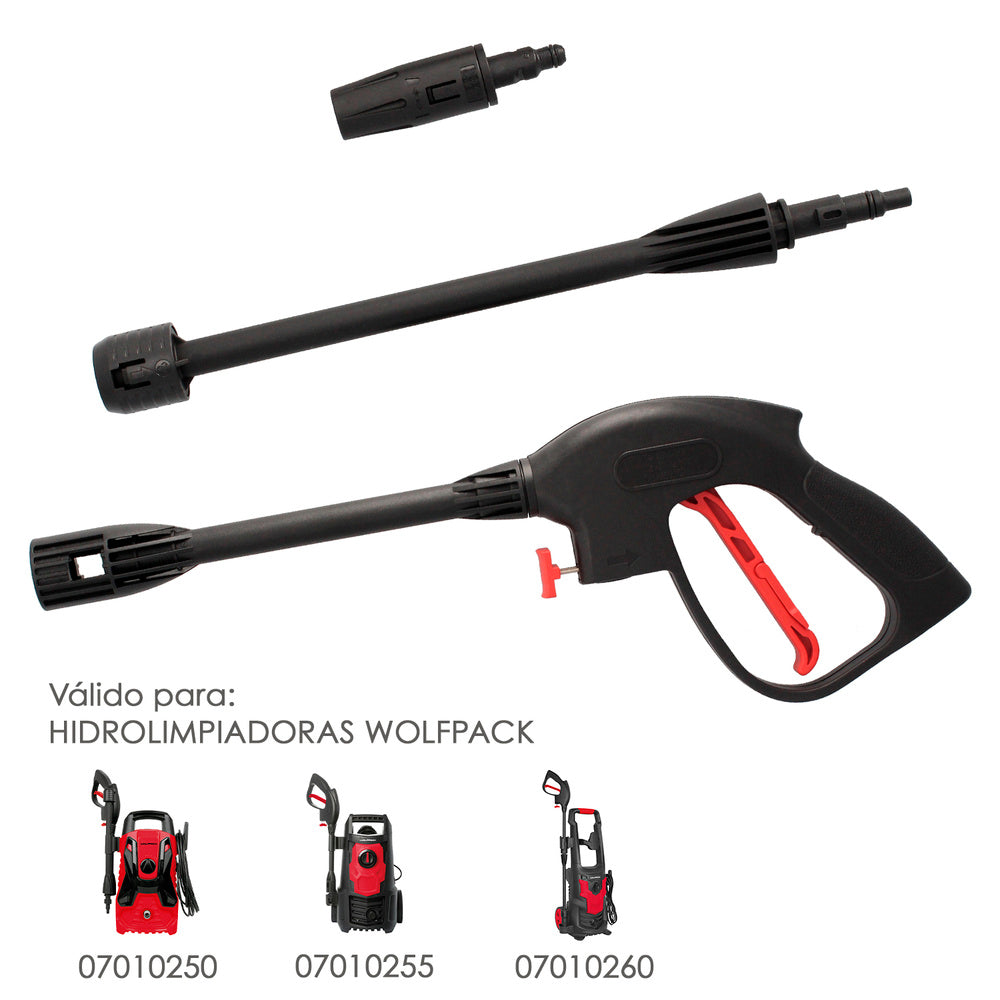 Pistola para hidrolimpiadora wolfpack 100 - 105 - 135 bar