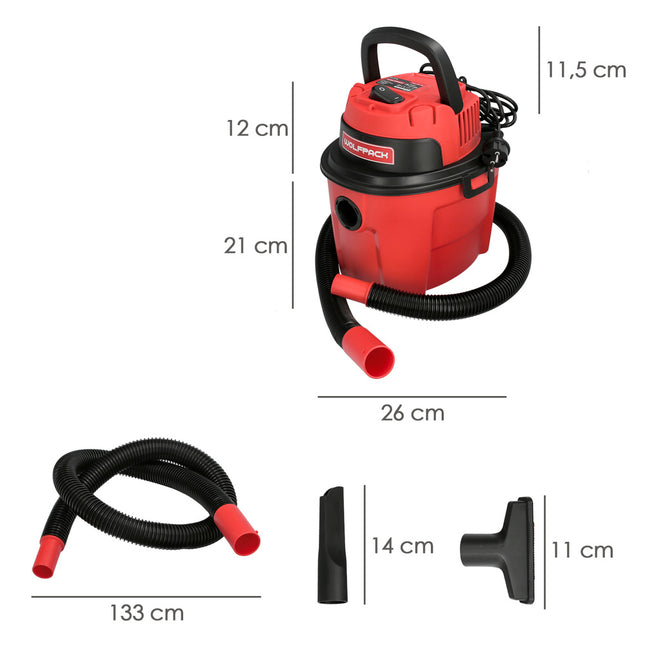 Aspirador soplador plástico agua y polvo 10 litros / 1000 watt