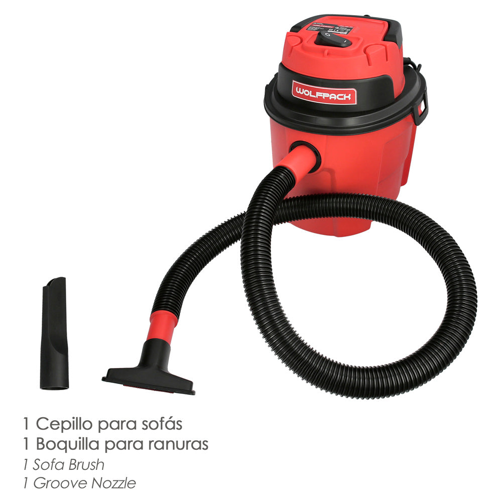 Aspirador soplador plástico agua y polvo 10 litros / 1000 watt.