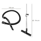 Stainless steel vacuum cleaner 30 liters / 1400 watts. Synchronized switch.