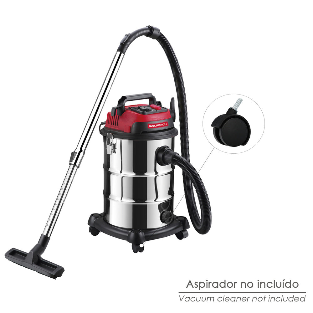 Juego ruedas para aspirador inoxidable (código 07010450)