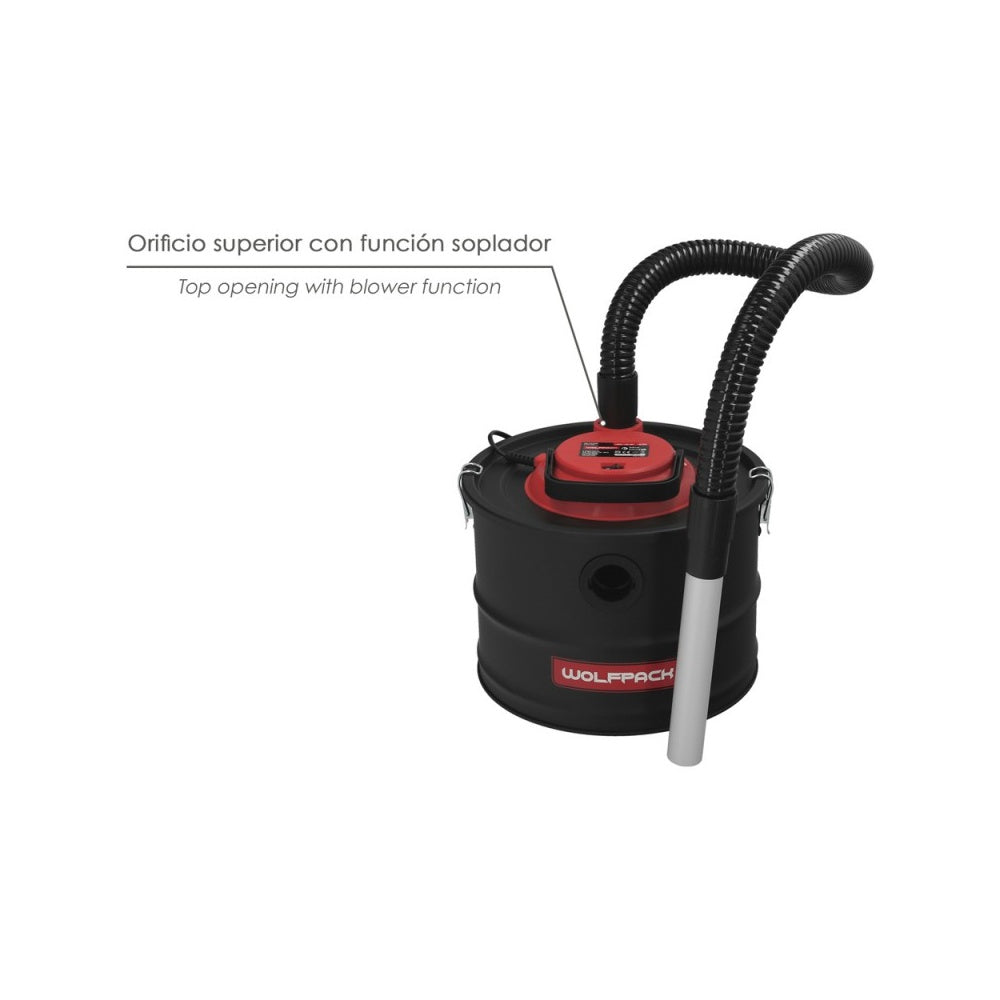 Aspirador cenizas wolfpack 1200 watt. 15 litros