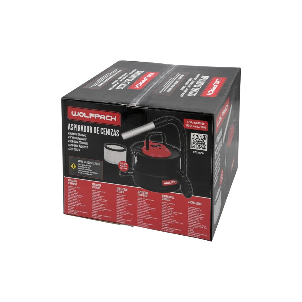 Aspirador cenizas wolfpack 1200 watt. 15 litros
