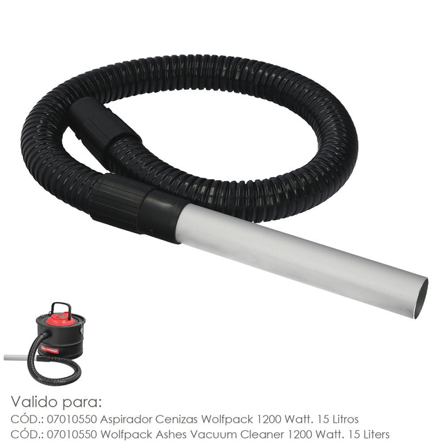 Tubo con lanza para aspirador de cenizas aspirador cenizas wolfpack 1200 watt. 15 litros (codigo 07010550)