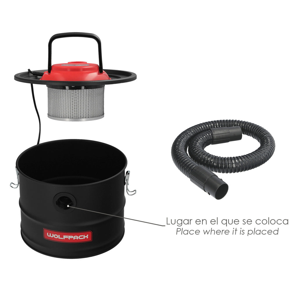 Tubo con lanza para aspirador de cenizas aspirador cenizas wolfpack 1200 watt. 15 litros (código 07010550)