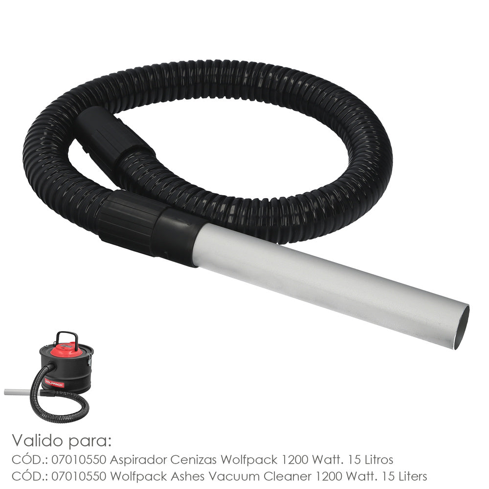 Tubo con lanza para aspirador de cenizas aspirador cenizas wolfpack 1200 watt. 15 litros (código 07010550)