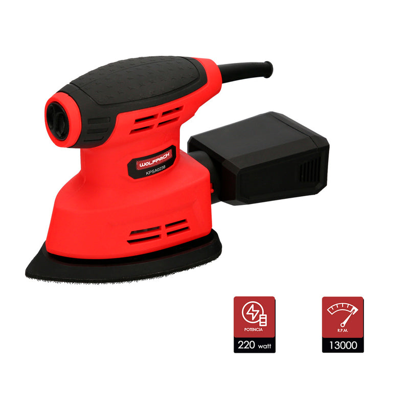 Lijadora wolfpack delta 220 watt. lijadora mouse multifunción. decapado, lijado, eliminar oxido, etc