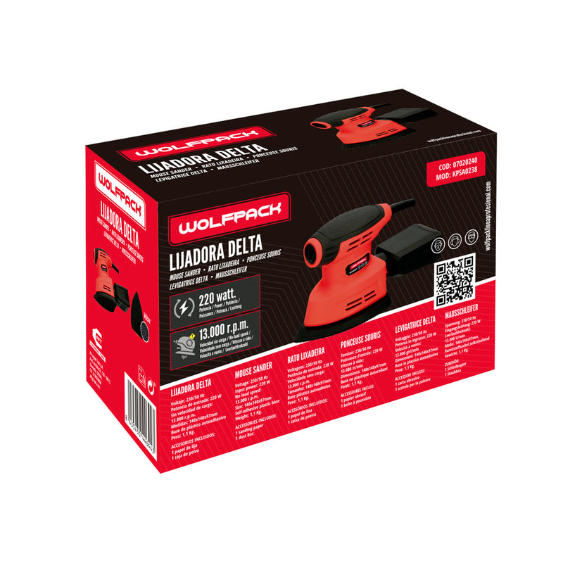 Lijadora wolfpack delta 220 watt. lijadora mouse multifunción. decapado, lijado, eliminar oxido, etc