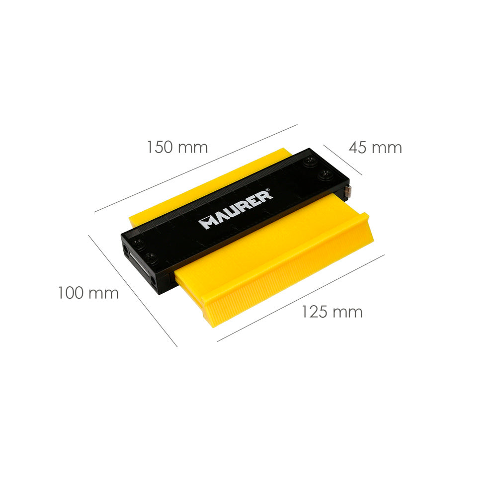 Contour gauge 100x125 mm with lock. Profile gauge, shape duplicator, precise, adjustable tightness