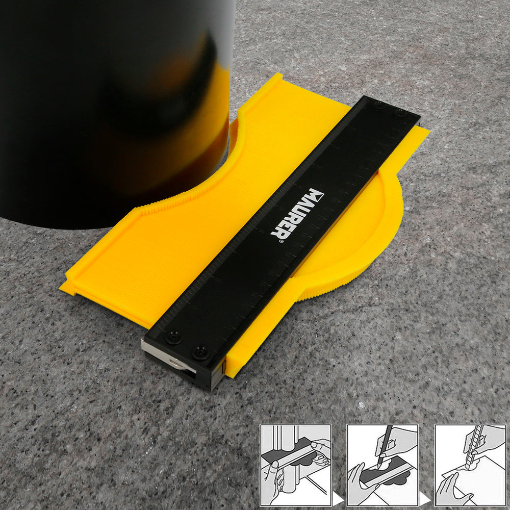 Contour gauge 100x125 mm with lock. Profile gauge, shape duplicator, precise, adjustable tightness