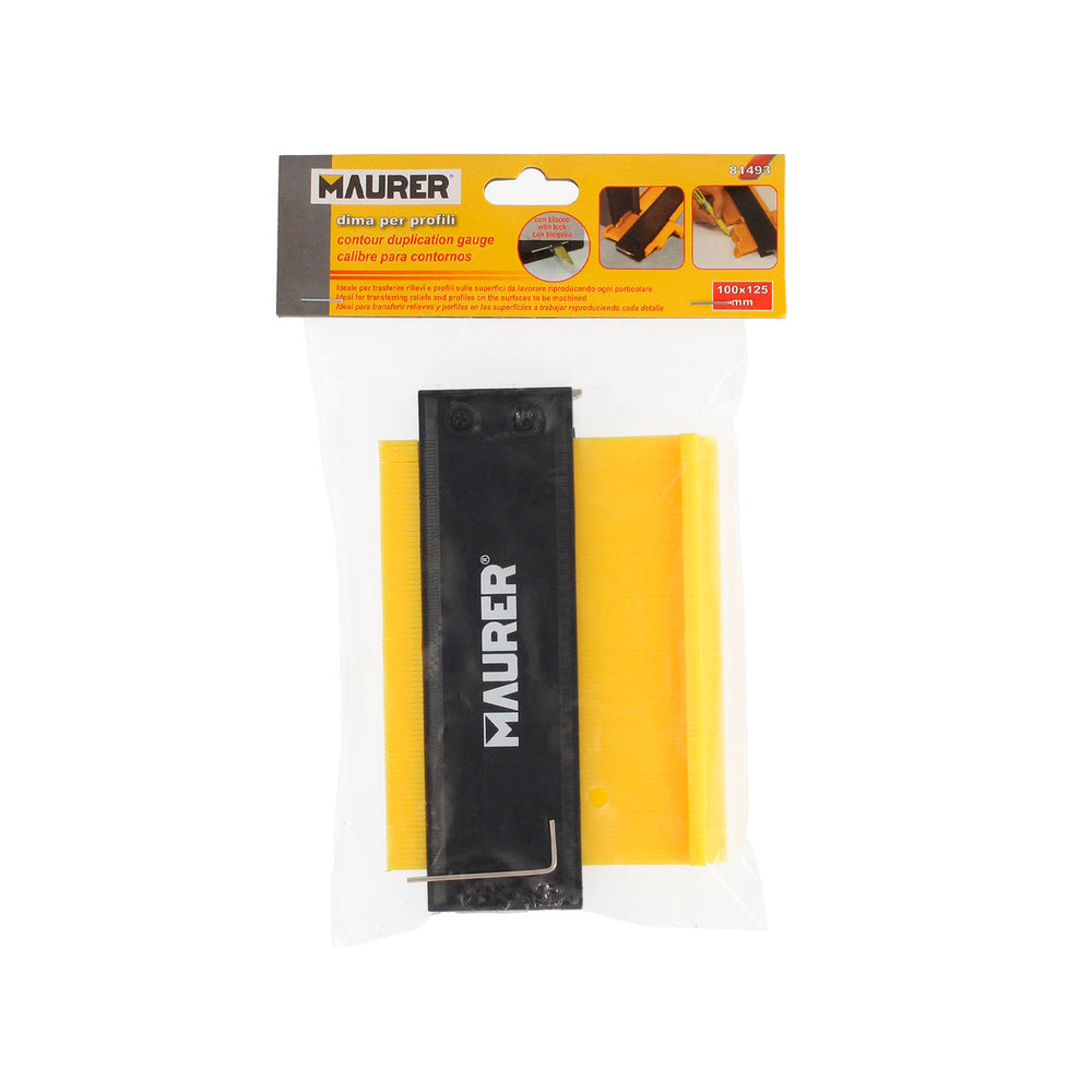Contour gauge 100x125 mm with lock. Profile gauge, shape duplicator, precise, adjustable tightness
